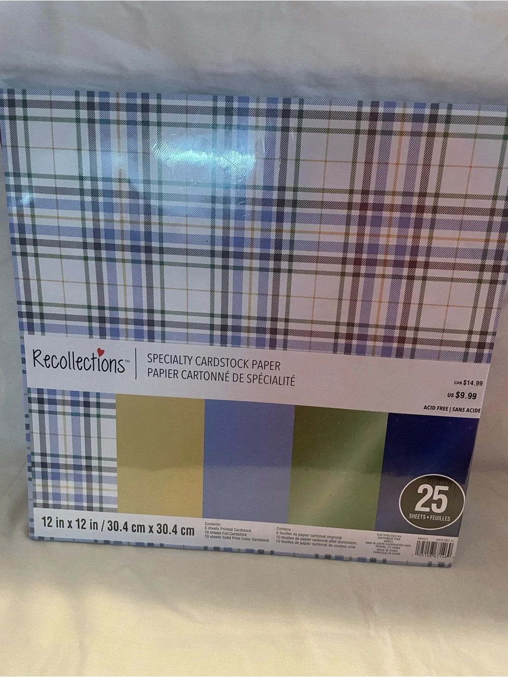 NWT Set of 2 Recollections Cardstock Pack